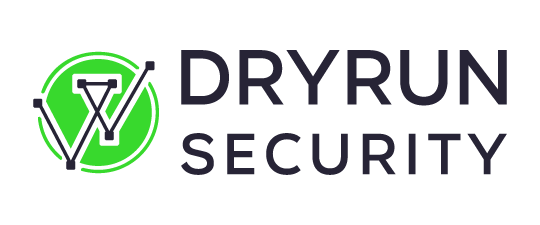 DryRun Security horizontal logo, full color on light
