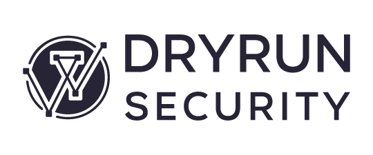DryRun Security horizontal logo, one color on light