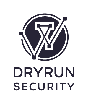 DryRun Security stacked logo, one color on light